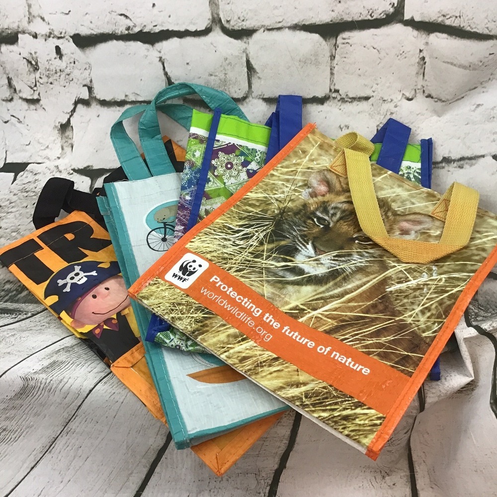 Kids Mini‎ Totes Book Bags Trick Or Treat Sacks Lot Of 4 Animal Themed Peanuts